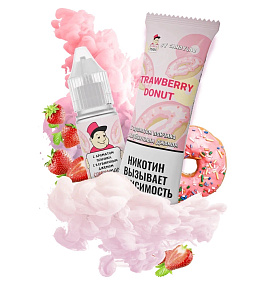 CandyMan с ароматом "Strawberry Donut" (Пончик с клубничным джемом), объем: 10мл, никотин   АТП